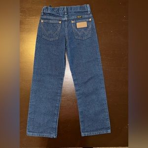 Vintage Boys Wrangler Dark Wash Straight Leg Jeans! Sz 8.